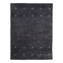 Wollteppich Gabbeh Uni Grau | Grau