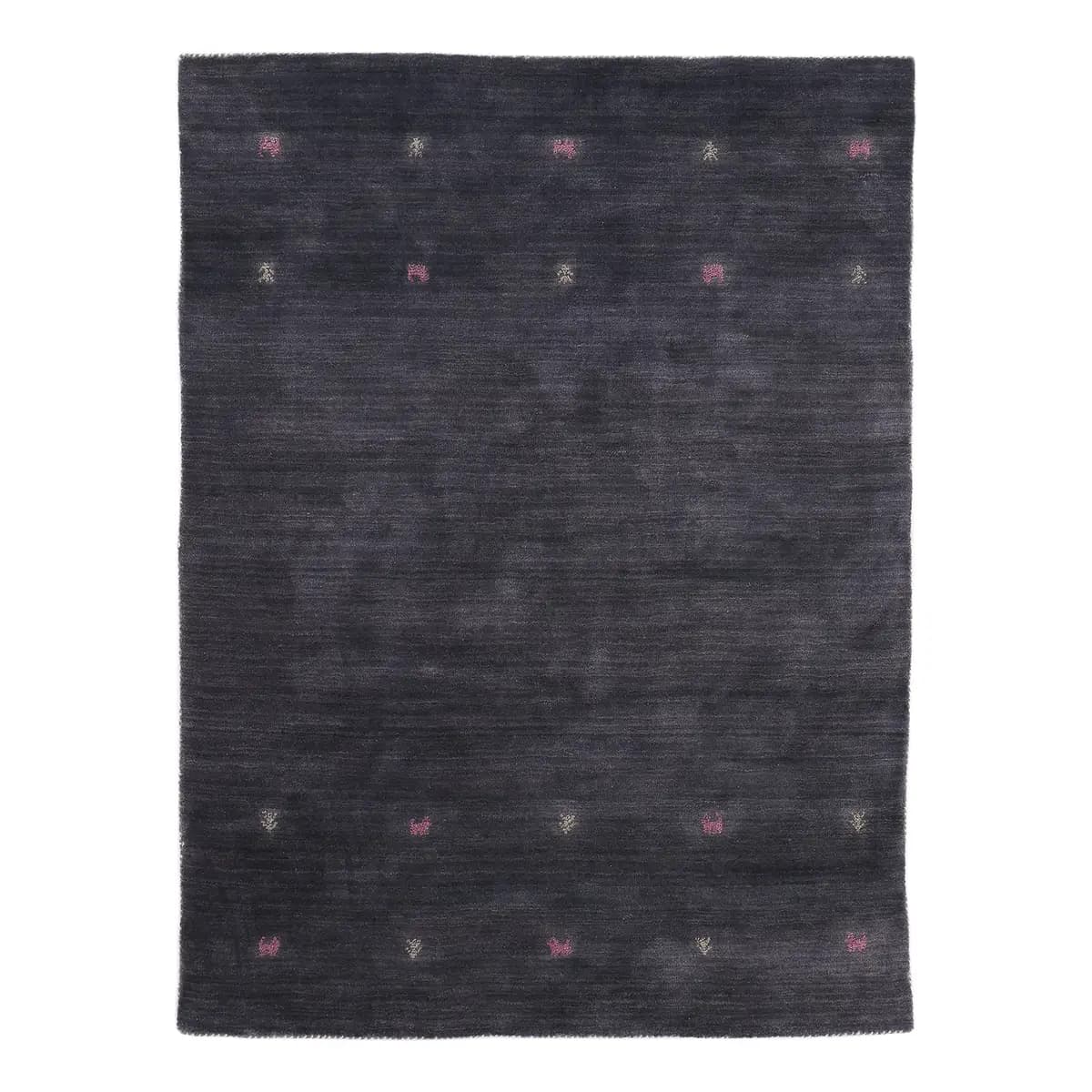Wollteppich Gabbeh Uni Grau | Grau