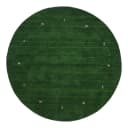 Wollteppich Gabbeh Uni Rund Grün/Grün 80 x 80cm Wolle | Grün