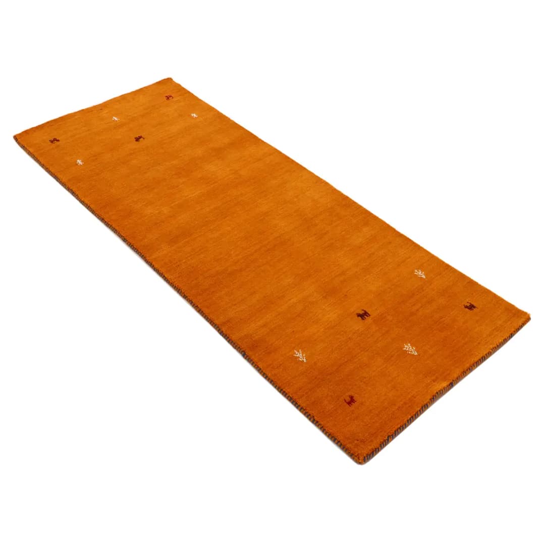 Läufer Gabbeh Uni 75 x 200cm Orange/Orange | Orange
