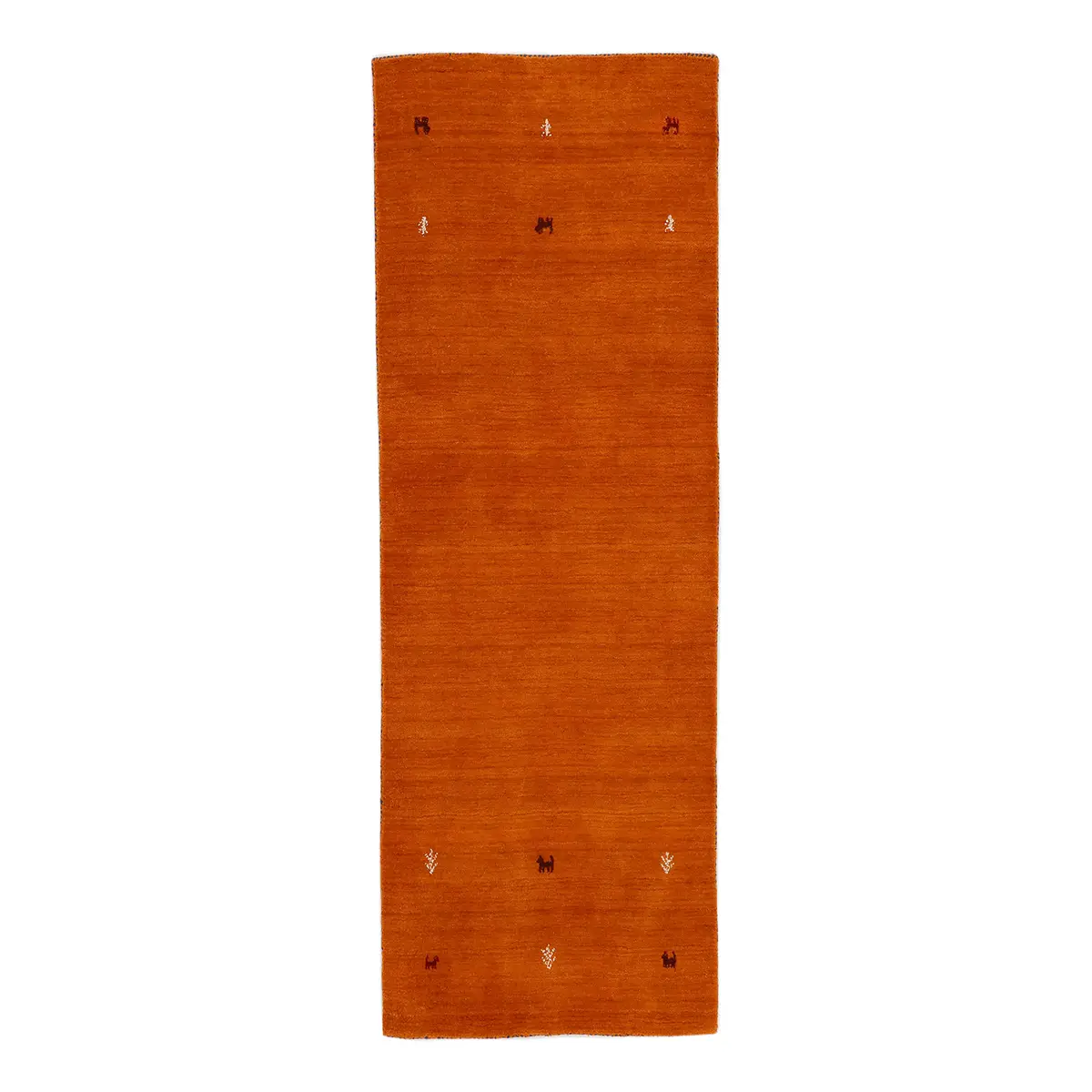 Läufer Gabbeh Uni 75 x 240cm Orange | Orange