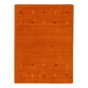 Wollteppich Gabbeh Uni Orange | Orange