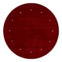 Wollteppich Gabbeh Uni Rund Rot/Rot 80 x 80cm Wolle | Rot