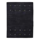 Wollteppich Gabbeh Uni Schwarz/Schwarz | Schwarz