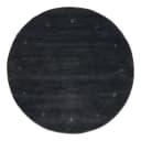 Wollteppich Gabbeh Uni Rund Grau | Grau