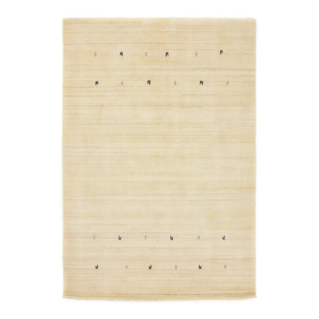 Wollteppich Gabbeh Uni Weiß/Weiß 60 x 90cm | Weiß