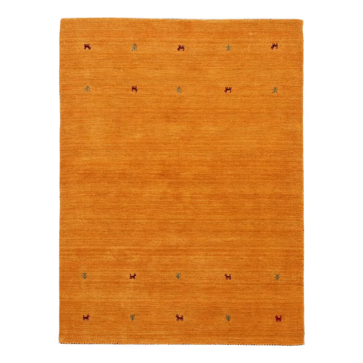 Wollteppich Gabbeh Uni Gelb/Gelb 60 x 90cm Wolle | Gelb