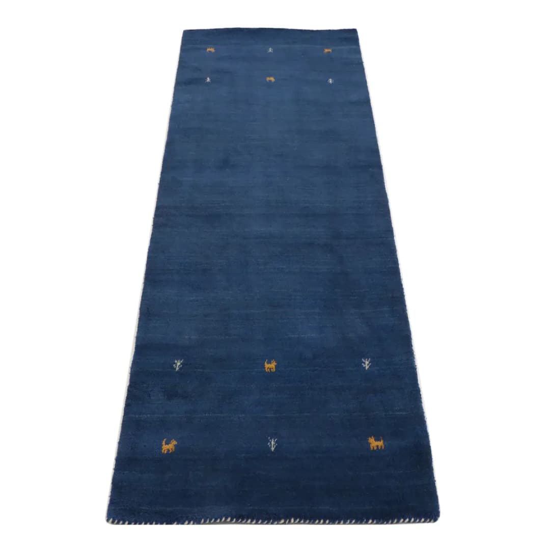 Läufer Gabbeh Uni | Blau