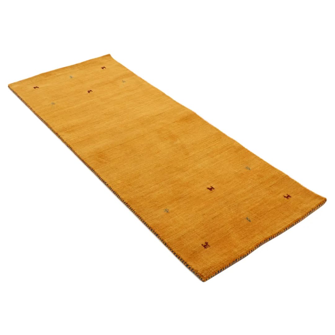 Läufer Gabbeh Uni 80 x 450cm Gelb/Gelb | Gelb