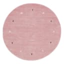 Wollteppich Gabbeh Uni Rund | Pink