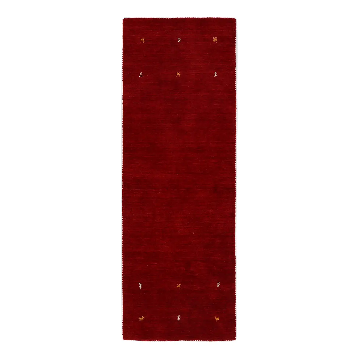 Läufer Gabbeh Uni 60 x 180cm Rot/Rot | Rot