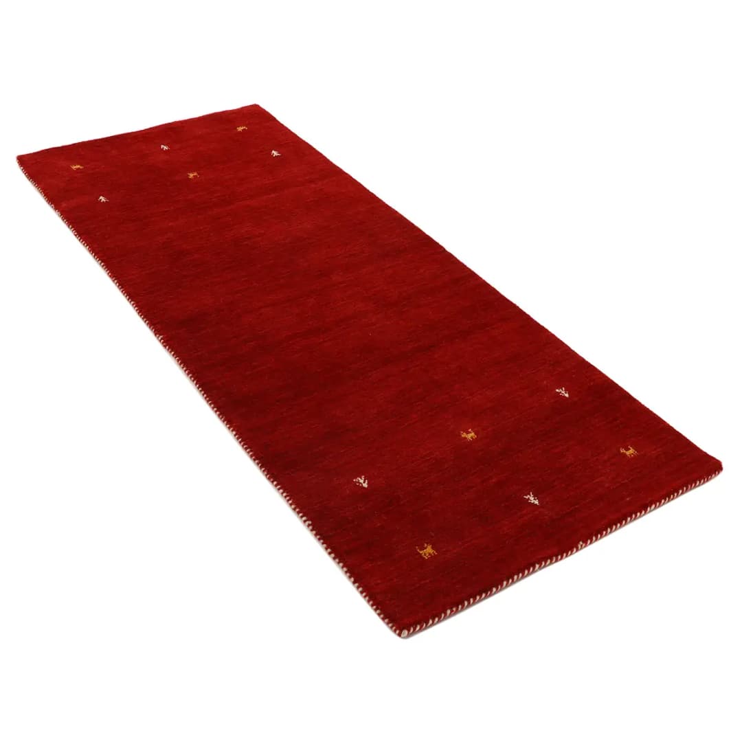 Läufer Gabbeh Uni 60 x 180cm Rot/Rot | Rot