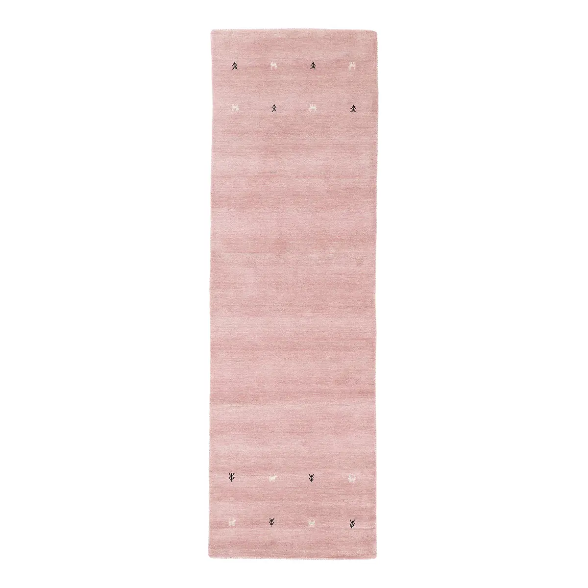 Läufer Gabbeh Uni 80 x 400cm Pink/Pink | Rosa