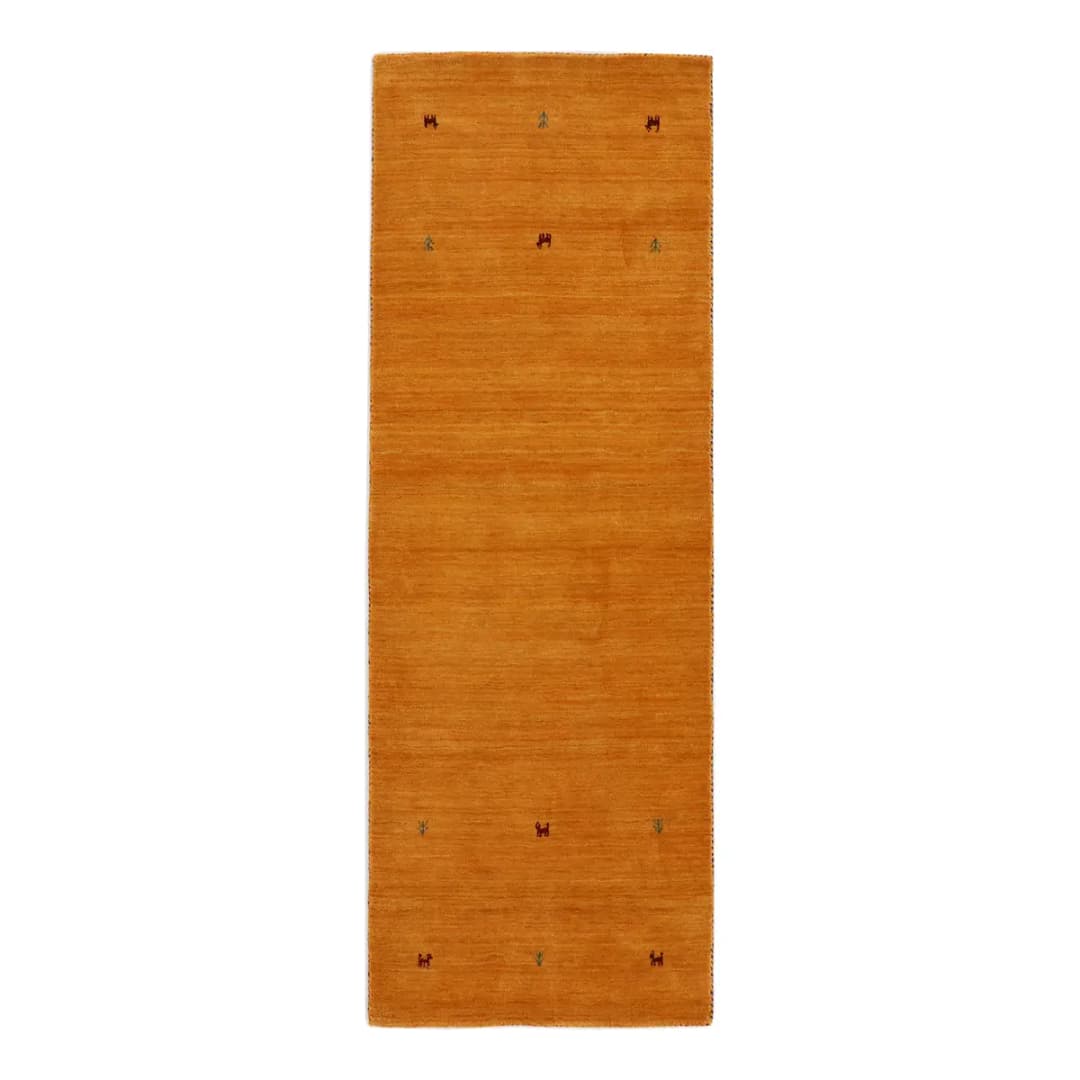 Läufer Gabbeh Uni 80 x 600cm Gelb/Gelb | Gelb