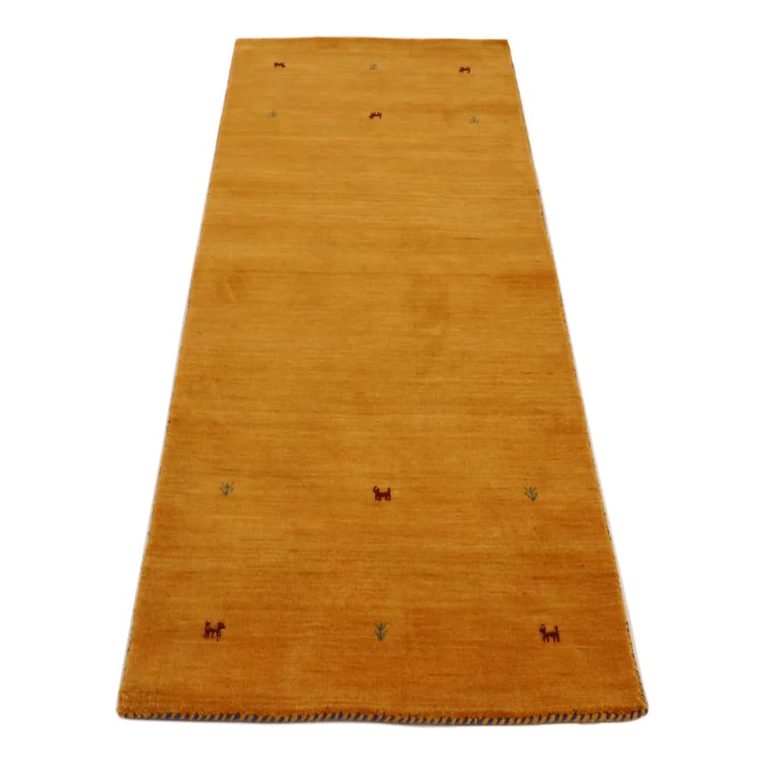 Läufer Gabbeh Uni 80 x 600cm Gelb/Gelb | Gelb
