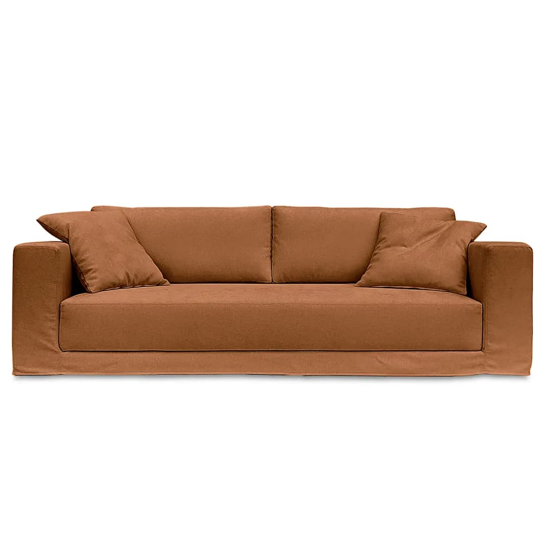 3-Sitzer Sofa mit Wechselbezug Kupfer/Kupfer Webstoff Stormy