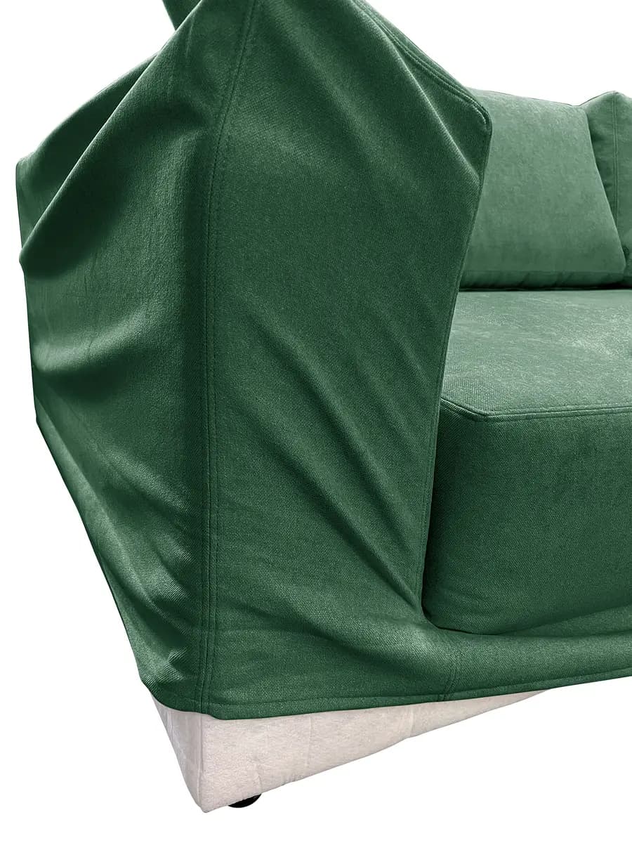Wechselbezug für 3-Sitzer Sofa | Grün