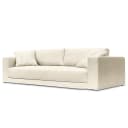 Big-Sofa mit Wechselbezug Weiß/Beige/Creme Webstoff Stormy