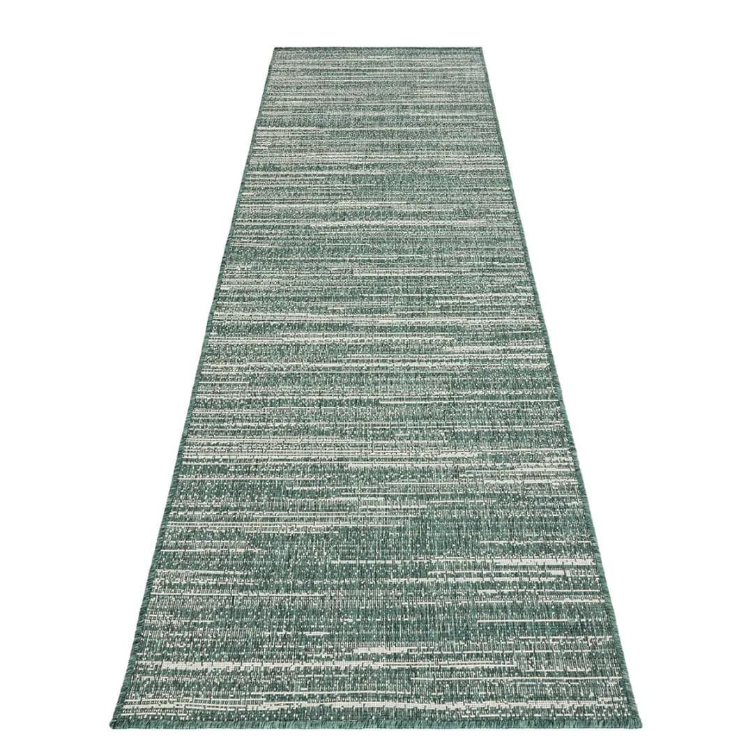 In- & Outdoor Läufer Melange 80 x 150cm Grün/Grün | Grün