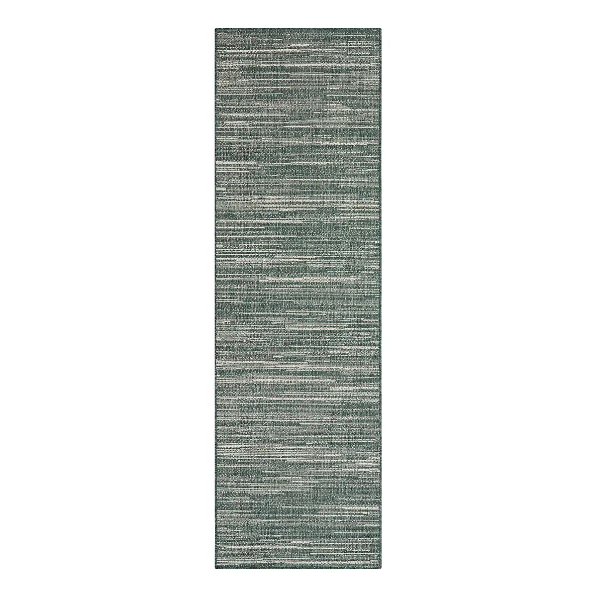 In- & Outdoor Läufer Melange 80 x 250cm Grün/Grün | Grün