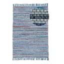 Baumwollteppich Kelim Chindi Blau/Blau 200 x 250cm | Blau