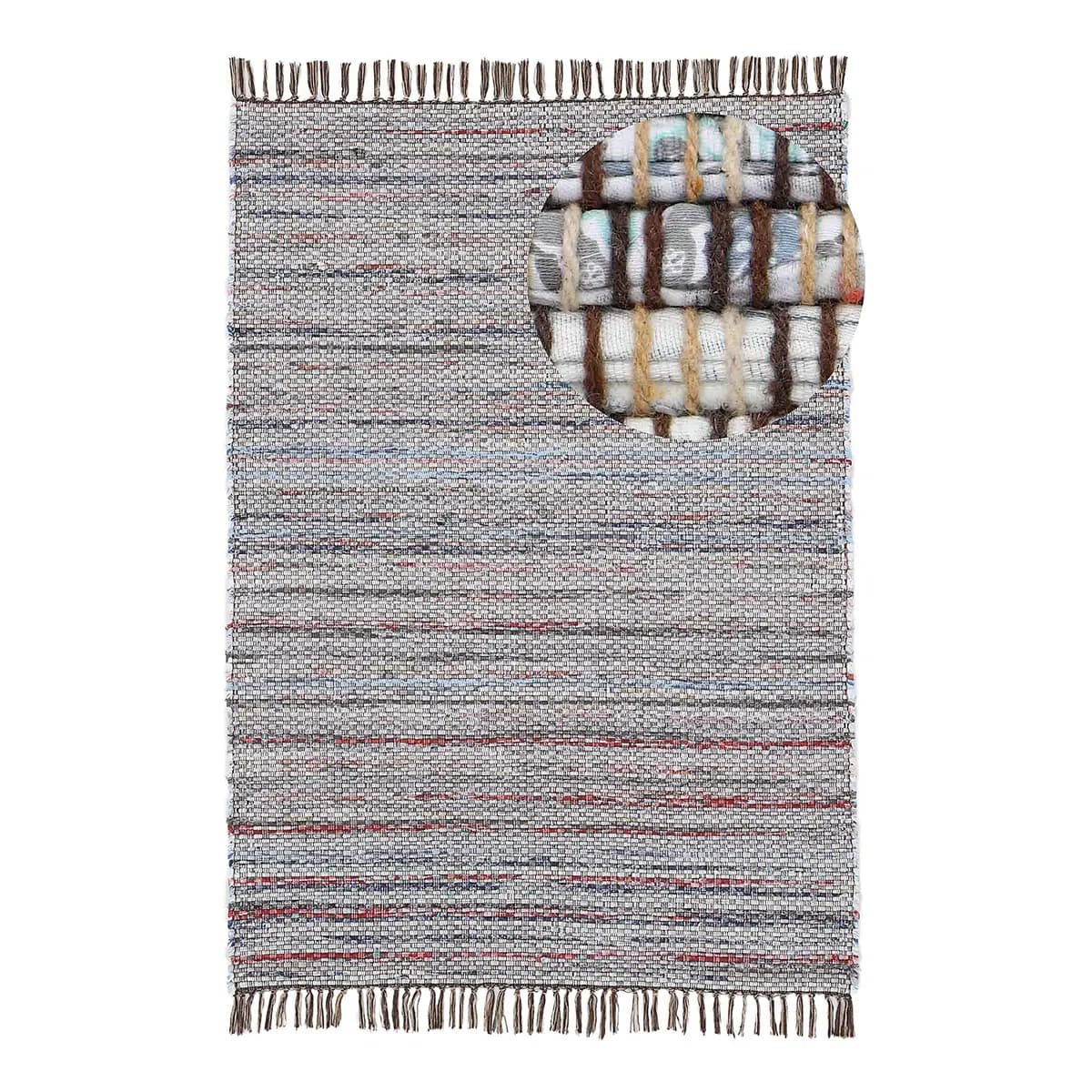 Baumwollteppich Kelim Chindi Braun/Braun 120 x 170cm | Braun