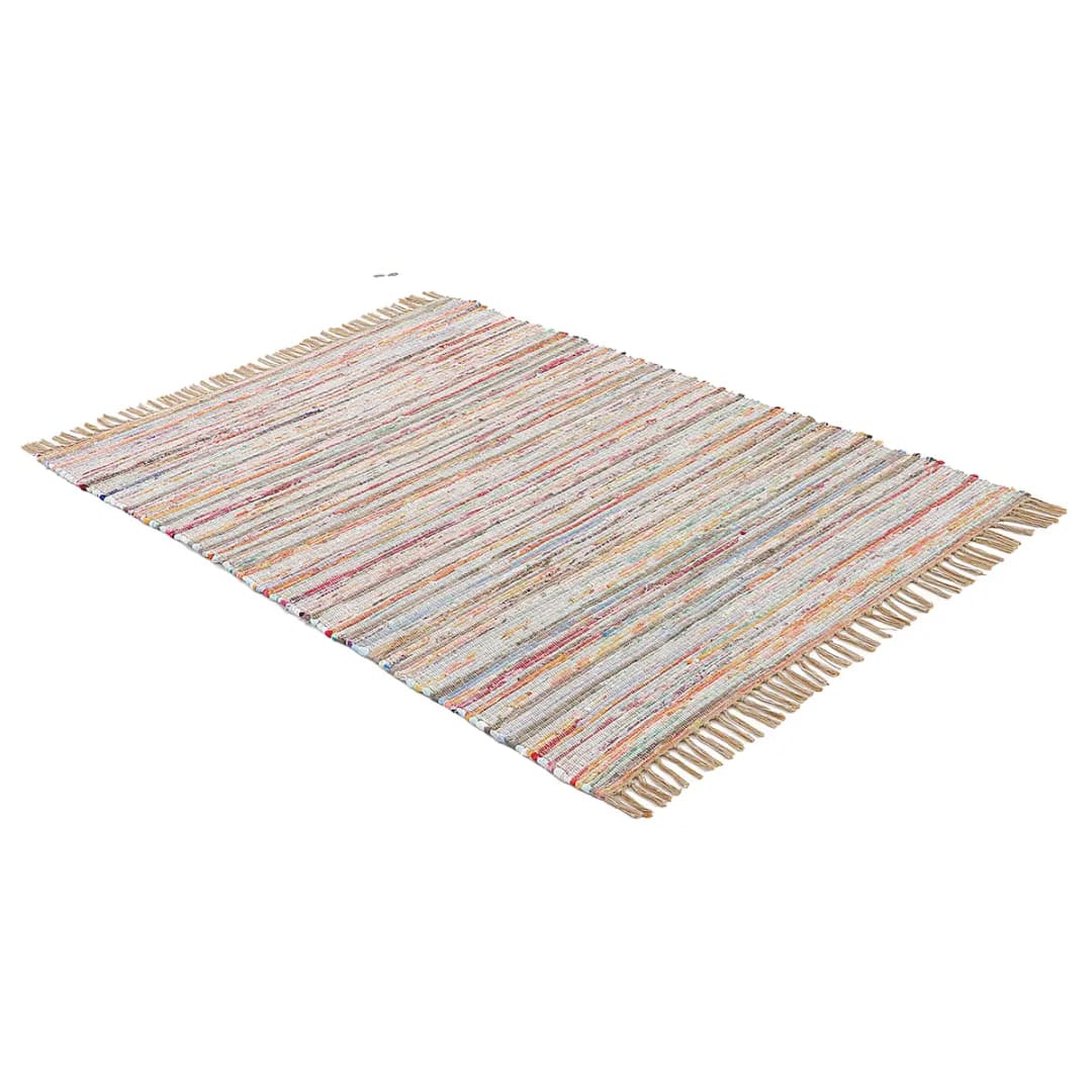 Baumwollteppich Kelim Chindi Grau/Taupe 60 x 110cm | Grau