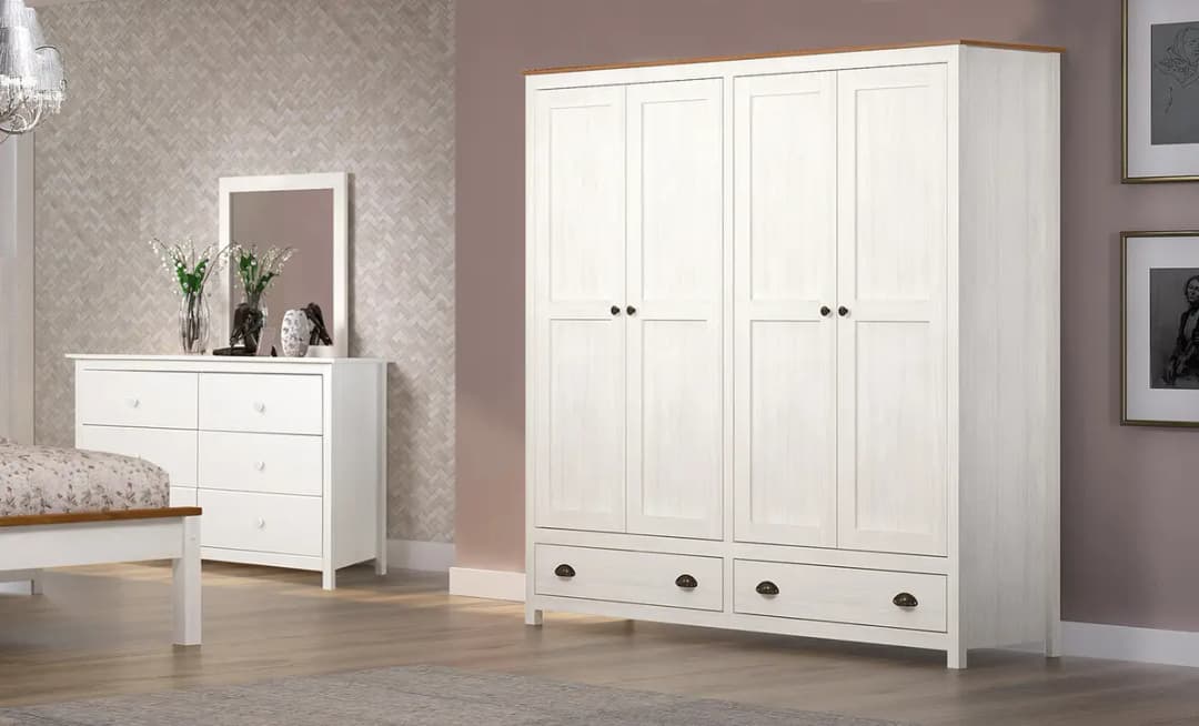 Drehtürenschrank Akebia | Weiß