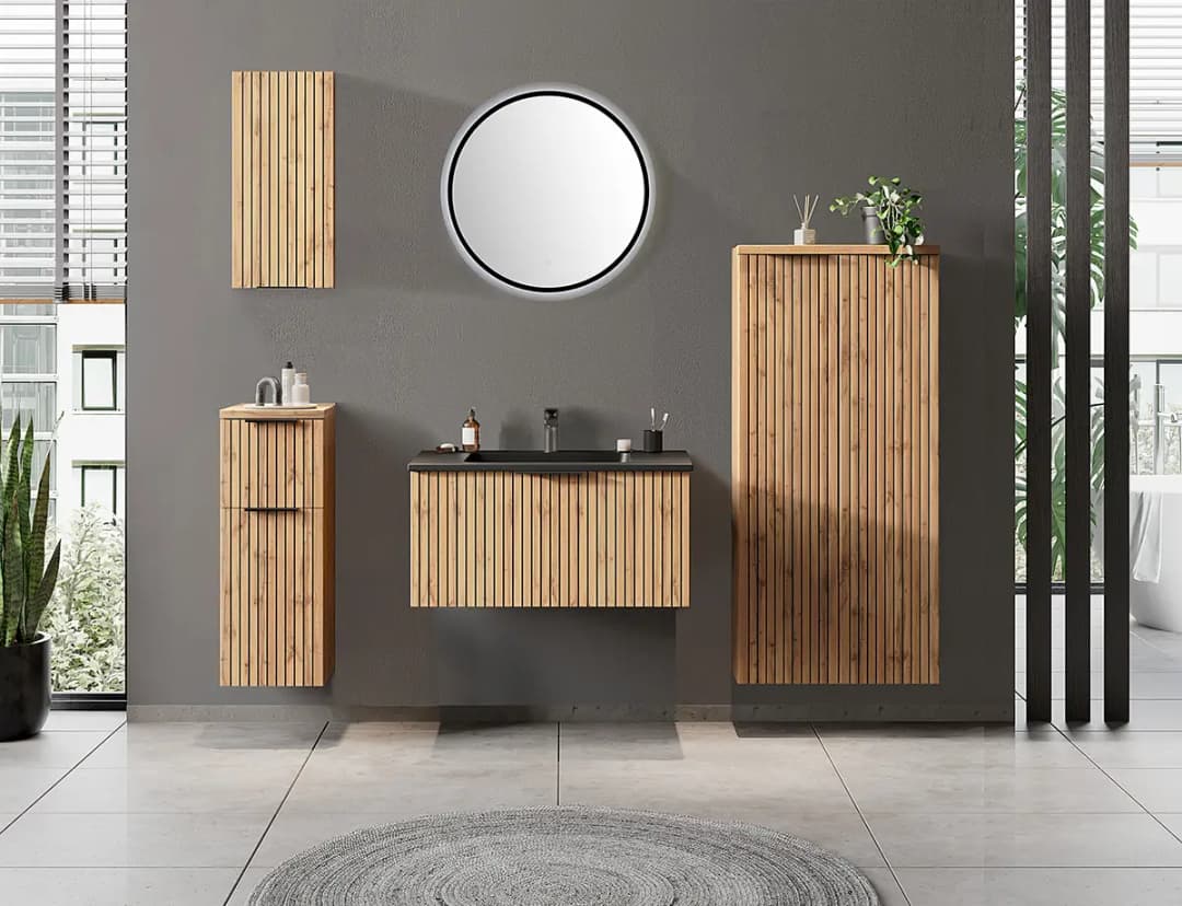 Badezimmerset 2-tlg Mineral Typ A | Braun
