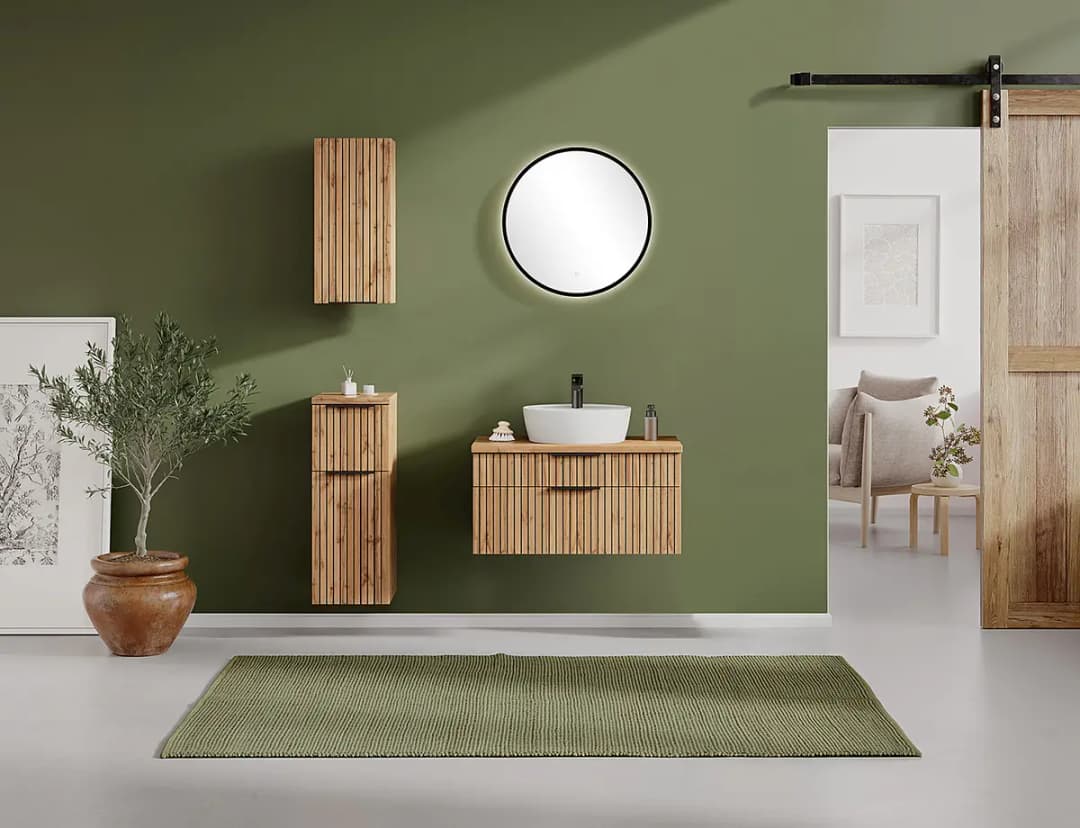 Badezimmerset Keramik Typ A | Braun