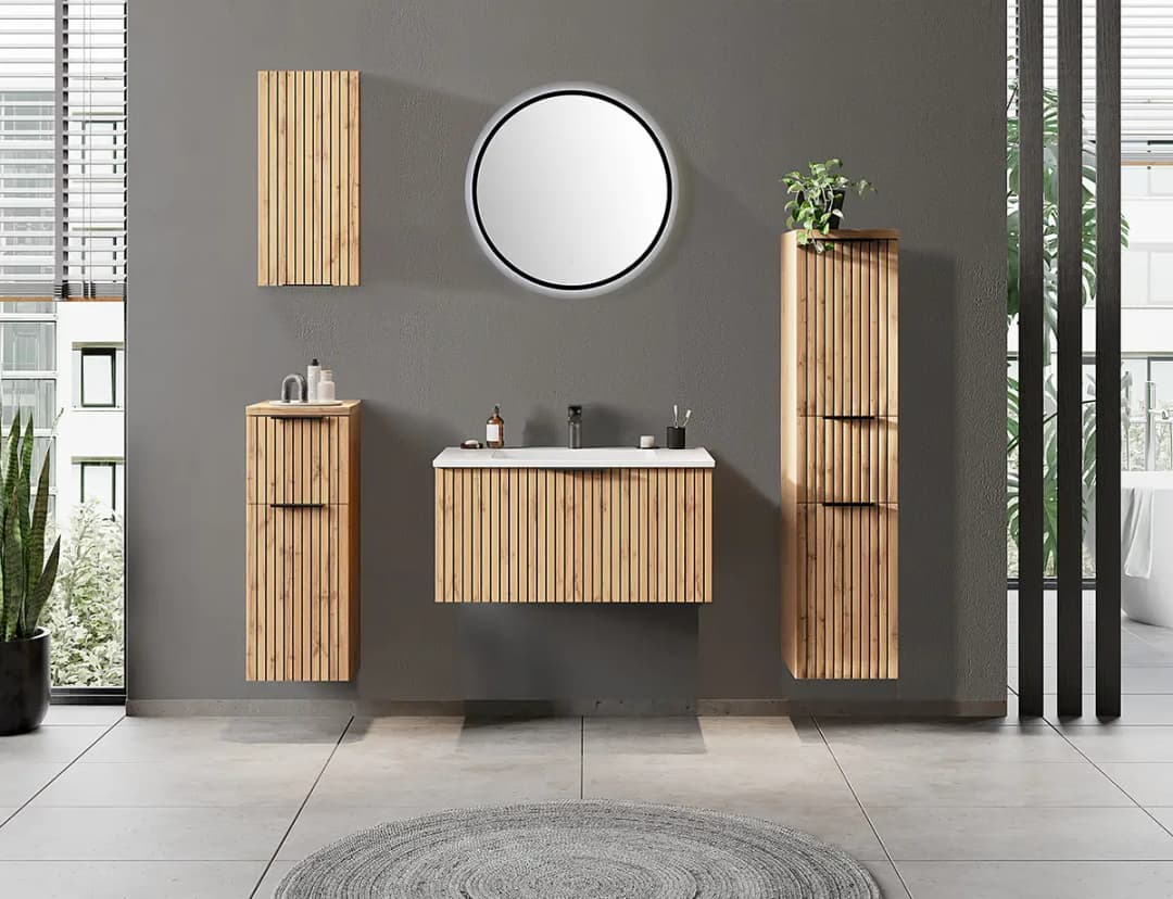 Casa Badezimmerset 2-tlg Mineral Typ A | Braun