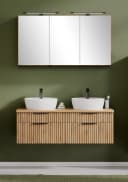 Badezimmerset Keramik Typ B 120cm Braun/Beige/Weiß | Braun