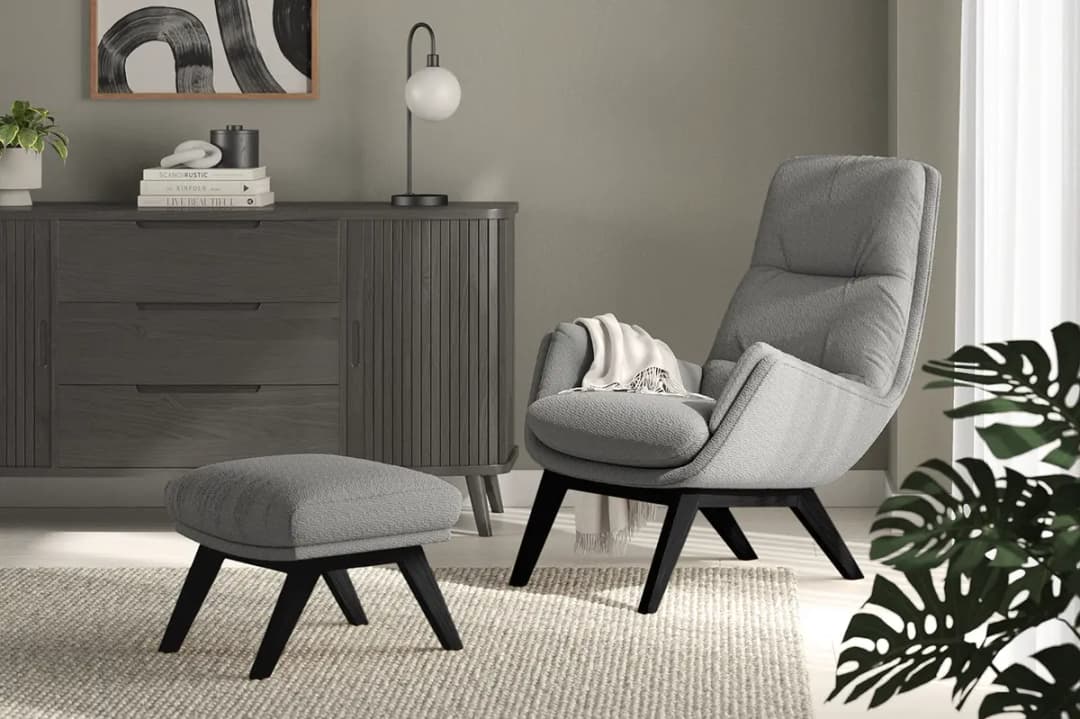 Polsterhocker Bony | Grau