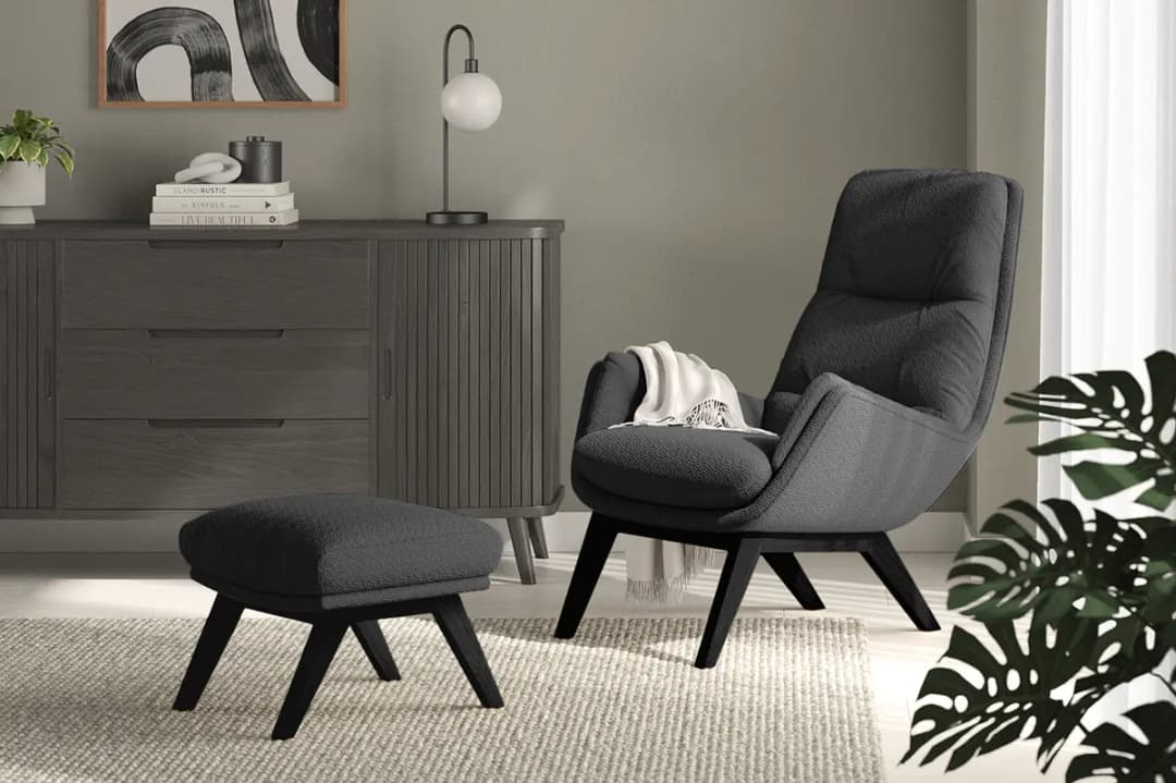 Polsterhocker Bony | Grau