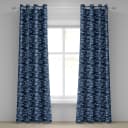 Ösenvorhang Ozean 2er-Set 245cm Blau/Hellblau/Dunkelblau | Blau