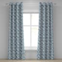 Ösenvorhang Maritim 2er-Set 245cm | Mehrfarbig
