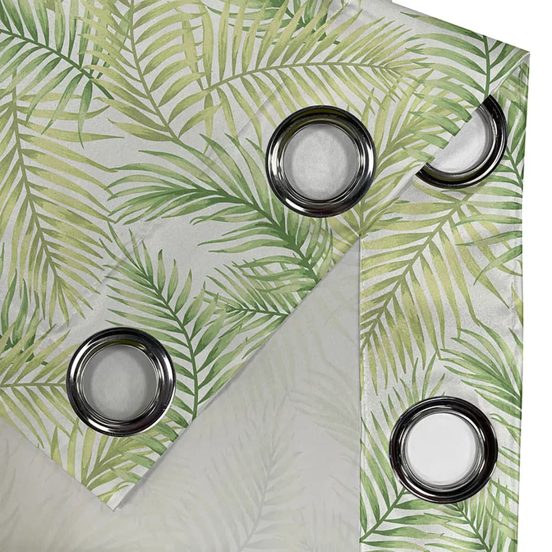 Ösenvorhang Palm Leaves 2er-Set 245cm Grün/Hellgrün | Grün