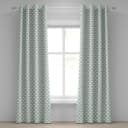 Ösenvorhang Moroccan Tile 2er-Set 245cm Beige/Creme/Petrol | Beige