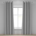 Ösenvorhang Modern 2er-Set 245cm | Schwarz