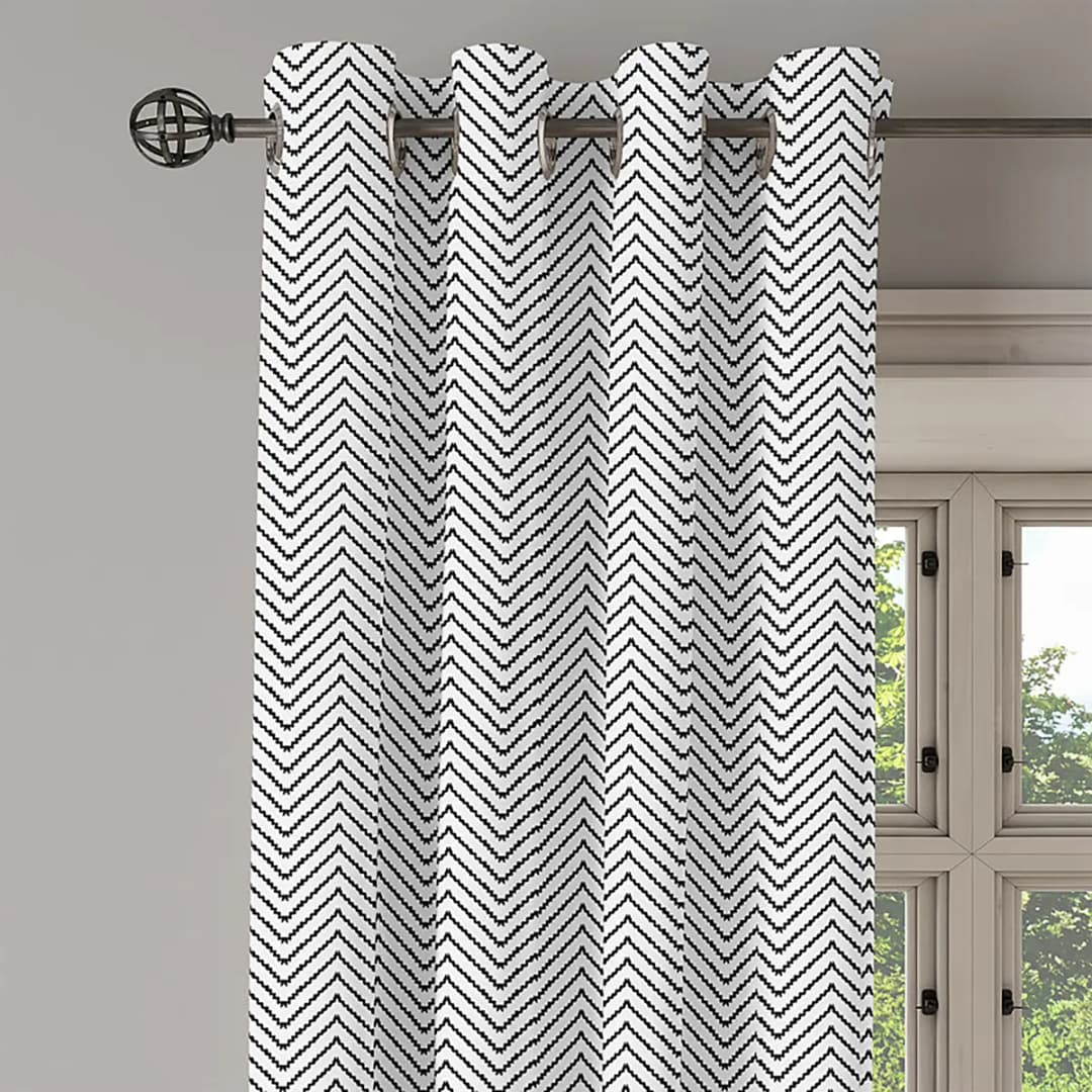 Ösenvorhang Modern 2er-Set 245cm | Schwarz