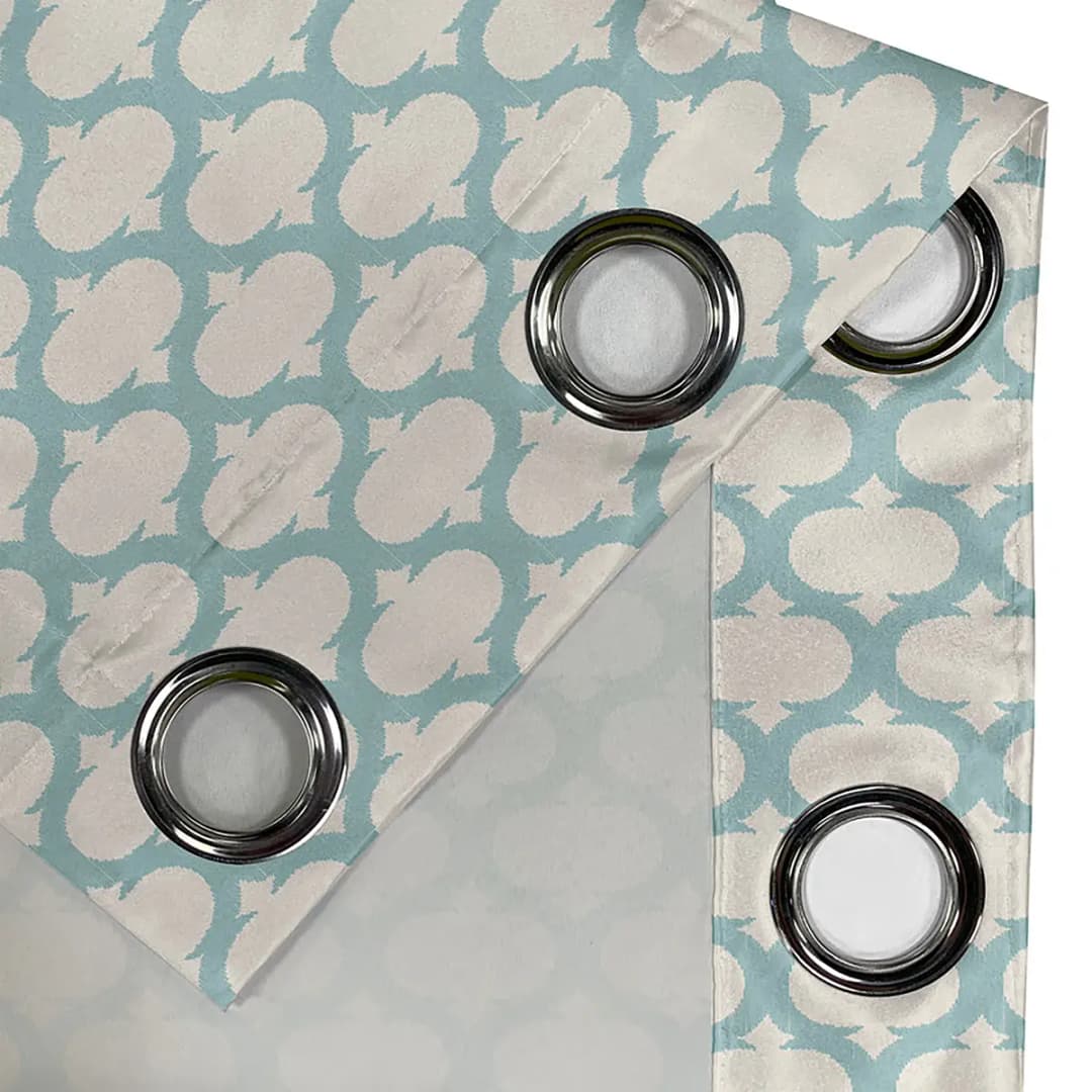 Ösenvorhang Moroccan Tile 2er-Set 225cm | Beige