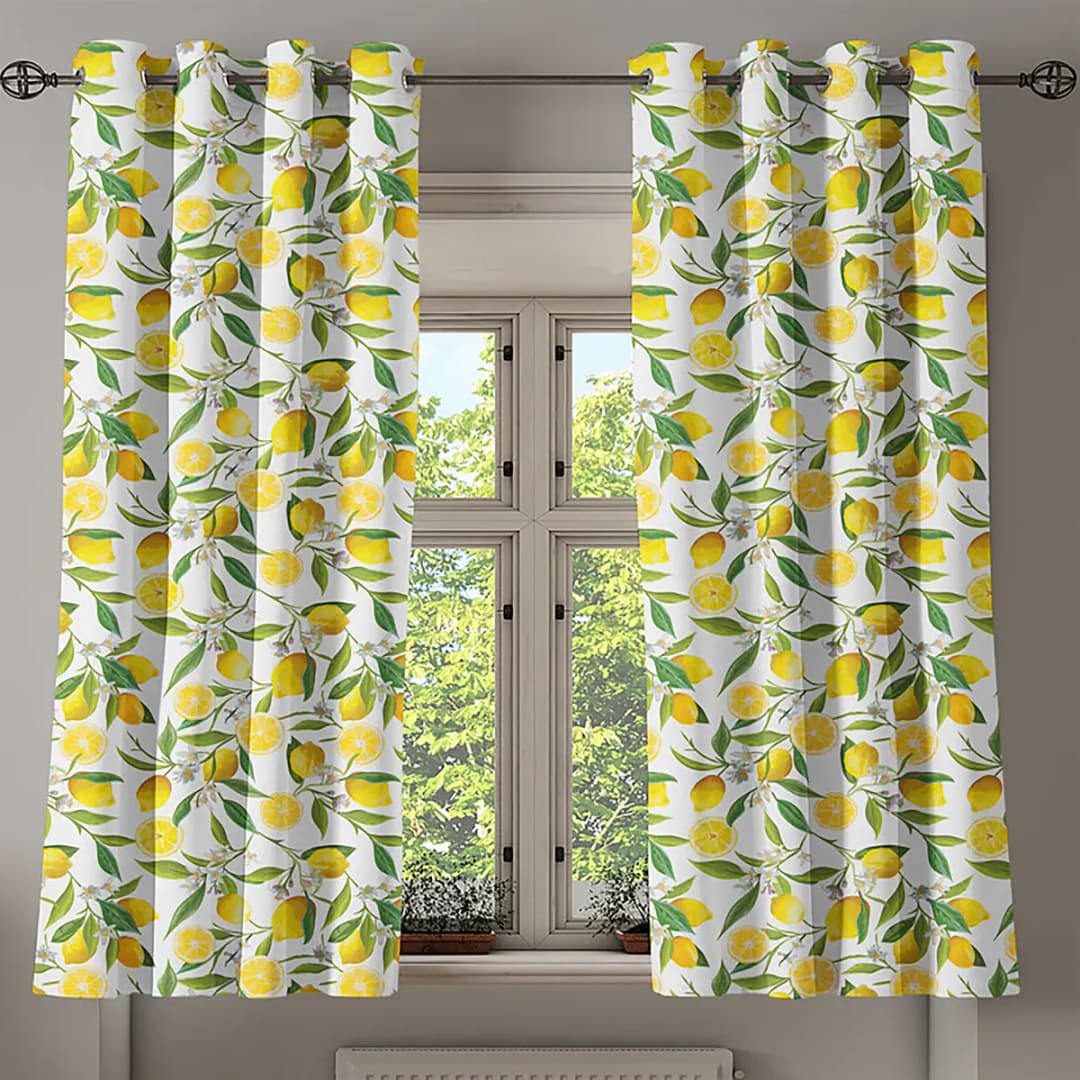 Ösenvorhang Lemons | Gelb