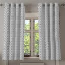 Ösenvorhang Modern 2er-Set 175cm | Schwarz