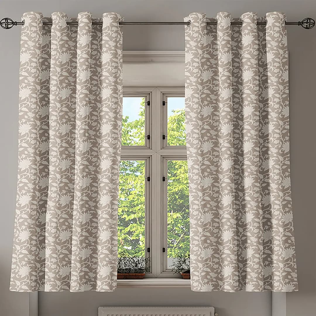 Ösenvorhang Wild Wine 2er-Set 175cm | Beige