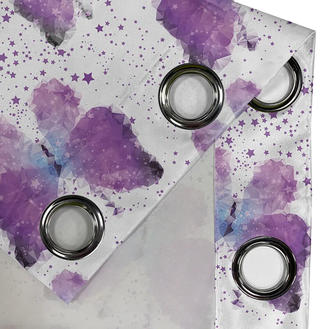 Ösenvorhang Schmetterling 2er-Set 175cm Violett/Violett | Lila