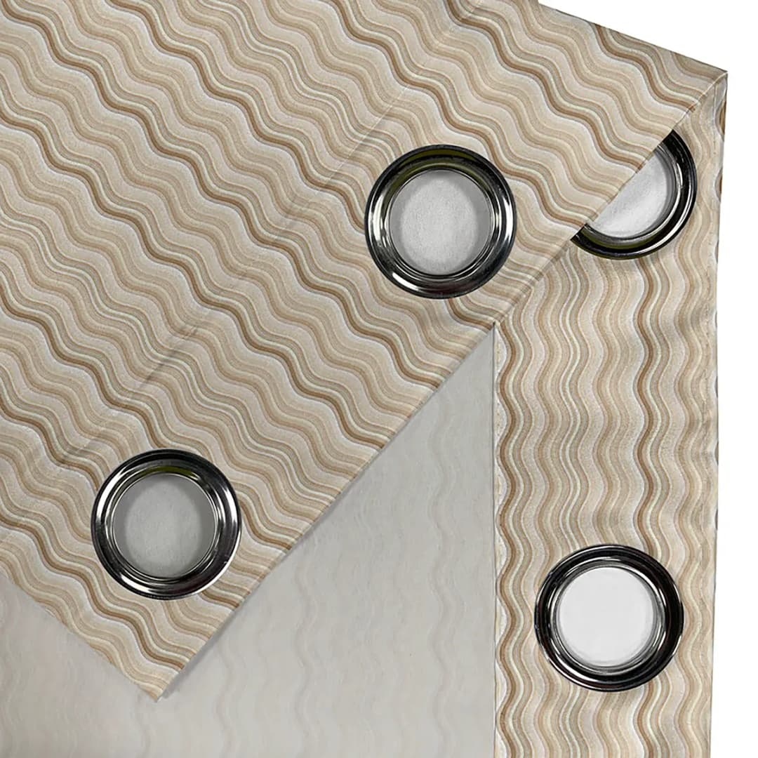 Ösenvorhang Waves 2er-Set 175cm Beige | Beige