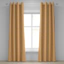 Ösenvorhang Retro Waves 2er-Set 225cm Orange/Gelb/Orange