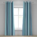 Ösenvorhang Stripes 2er-Set 225cm Blau/Hellblau/Dunkelblau | Blau