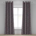 Ösenvorhang Stammes 2er-Set 260cm Rot/Rot/Blau | Mehrfarbig
