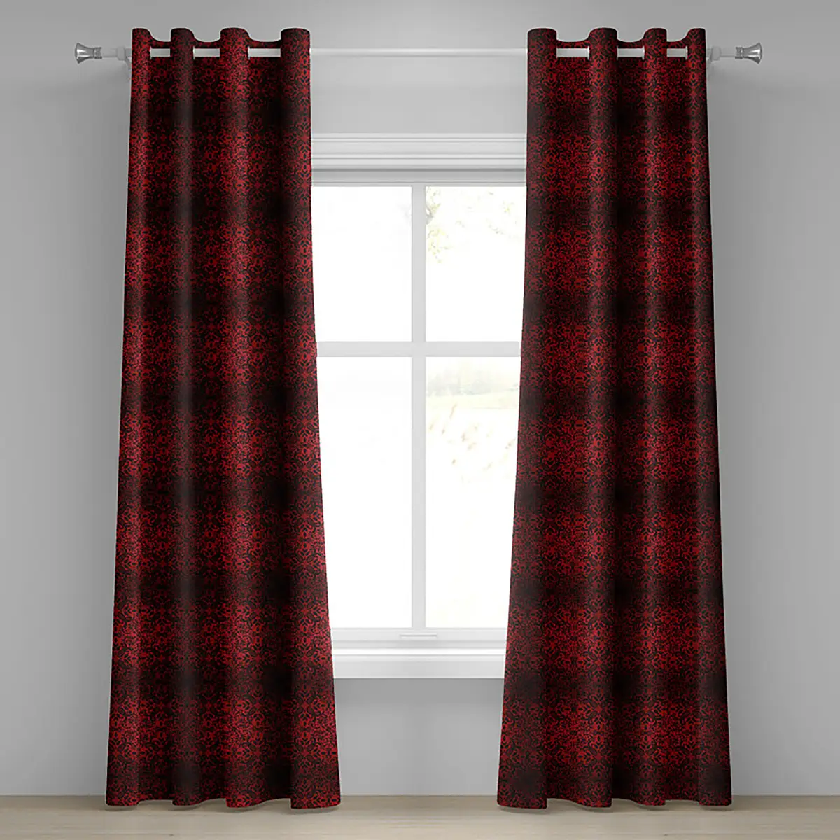 Ösenvorhang Vermilion 2er-Set 260cm | Rot